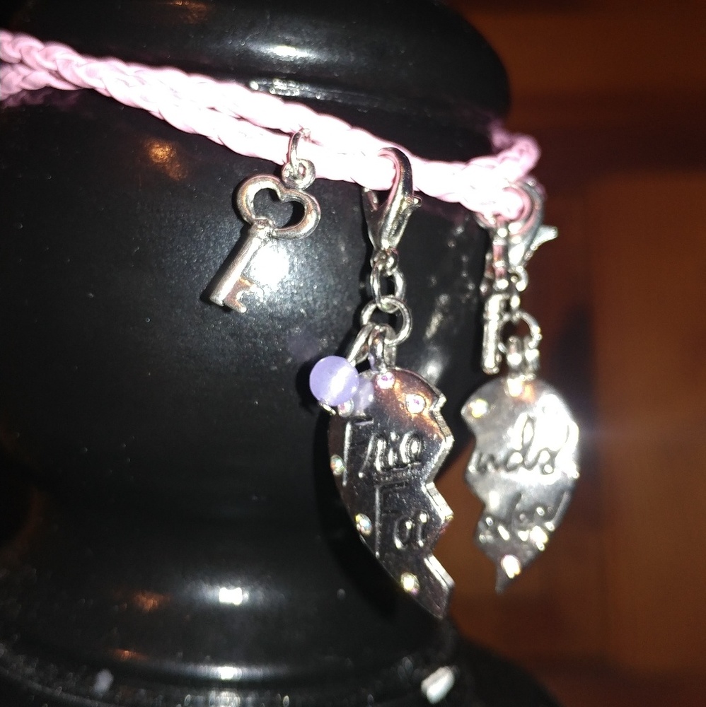 Friends Forever bracelet charm 2 pc set - Picture 2 of 4